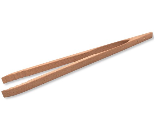 Grillzange buchenholz natur - grillzange,