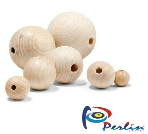 Holzperlen rund natur - rund,
