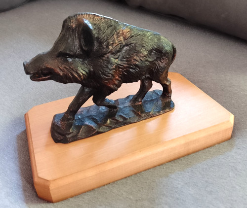 Skulptur keiler gusseisen auf - skulptur,