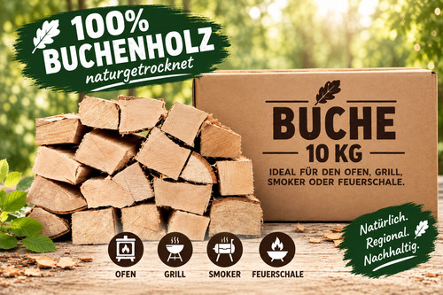 Brennholz 25cm 10kg buchenholz - brennholz,