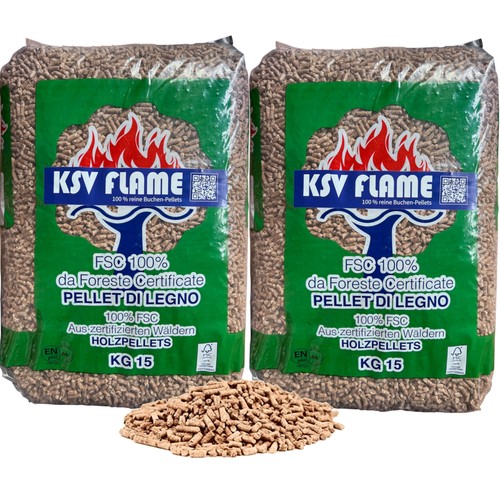 30kg ksv flame buchen - 30kg, pellets